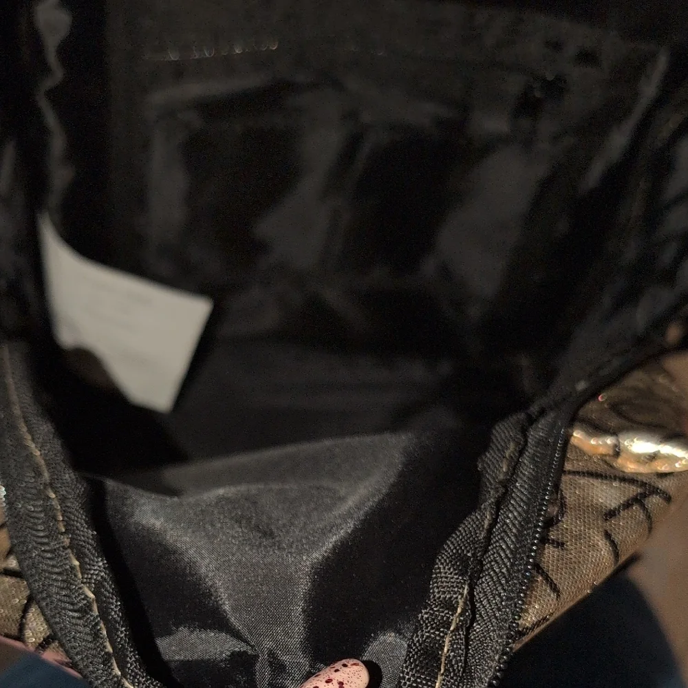 Calvin Klein Metallic Gold Backpack with Black Logo